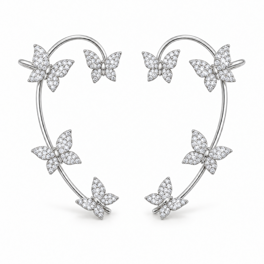 Butterfly Ear Clip Set