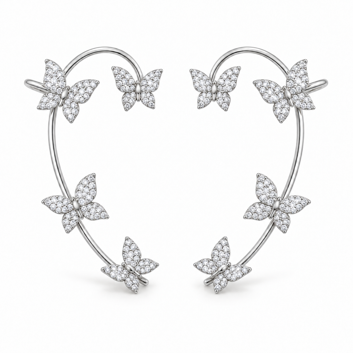 Butterfly Ear Clip Set