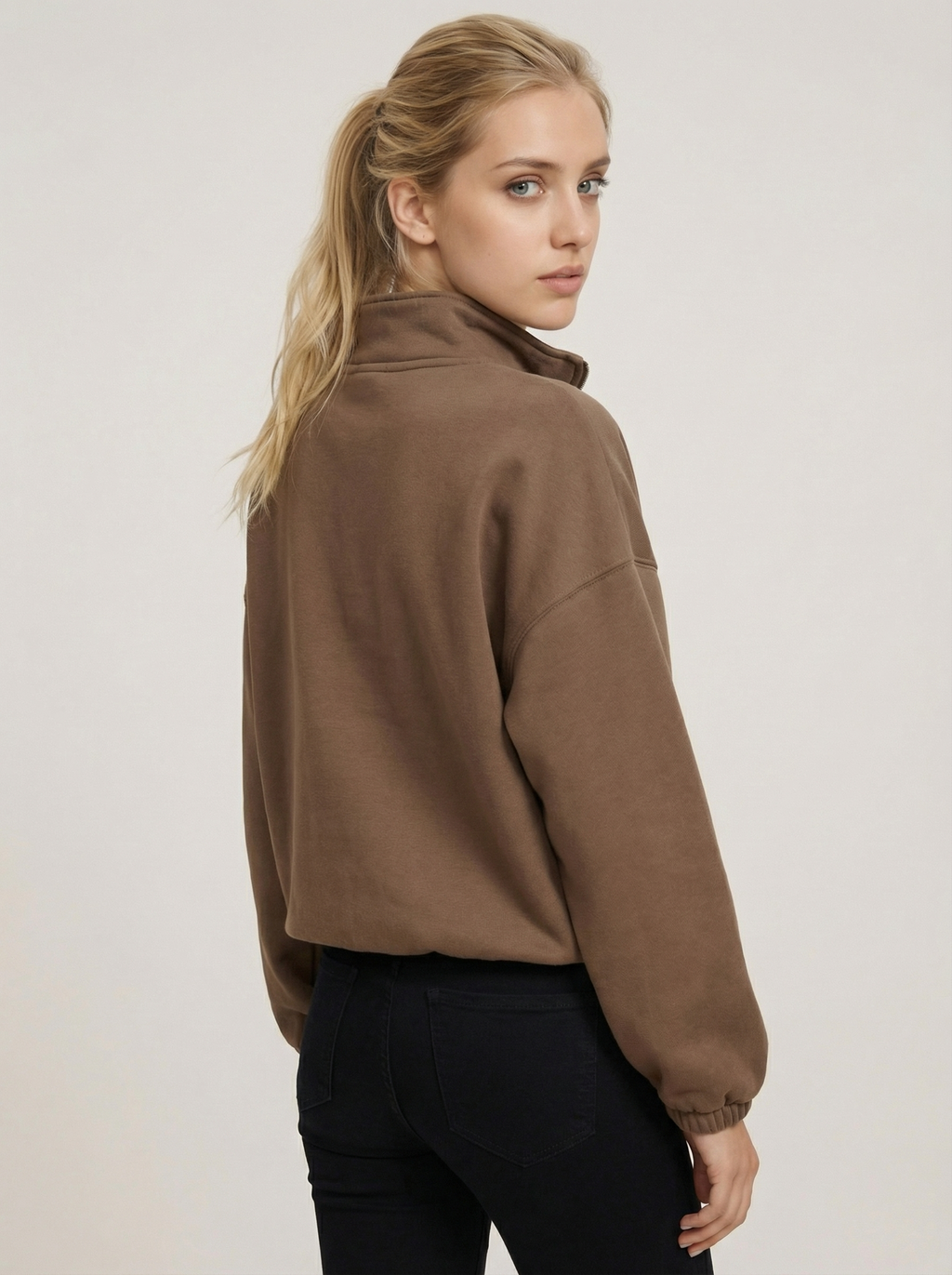 The fit pullover brown