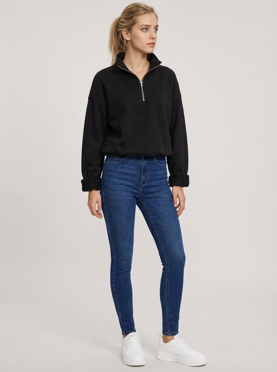 The Fit Pullover Black