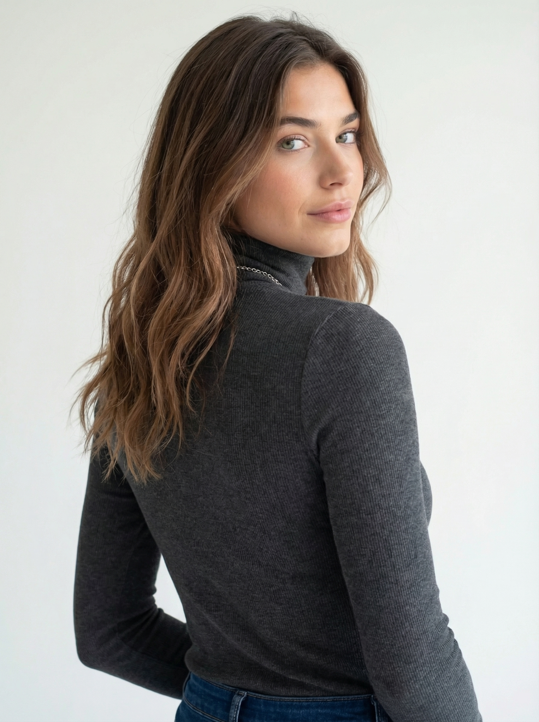 The Ribbed Turtleneck Black