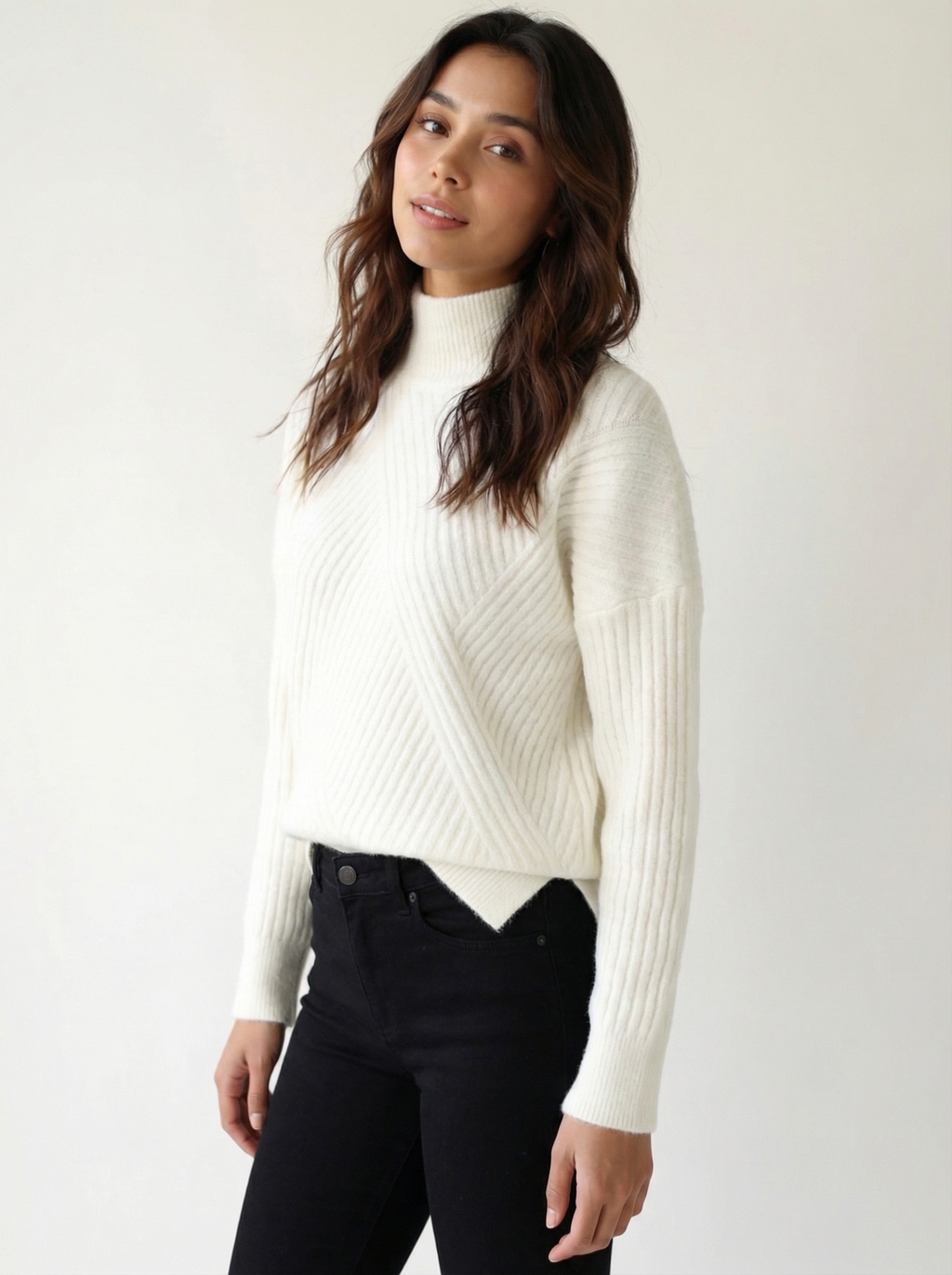 The Amy Knit Sweater White
