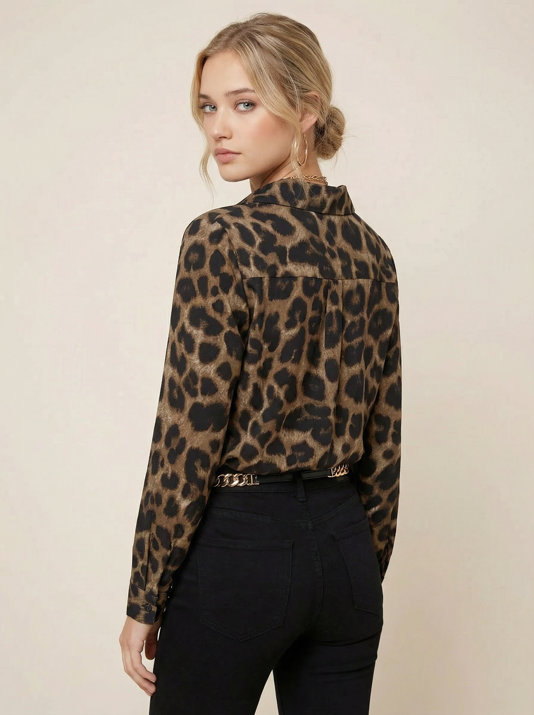 The Leopard Blouse Brown