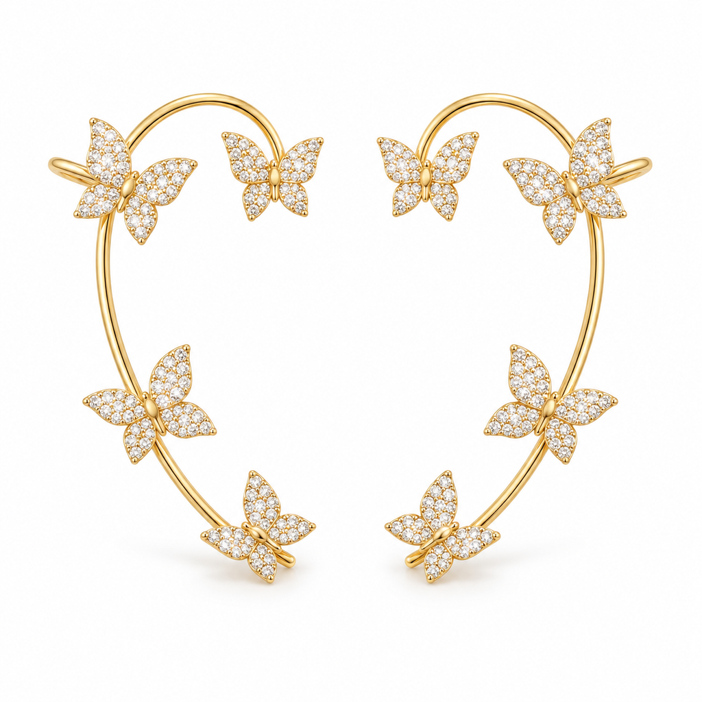 Butterfly Ear Clip Set