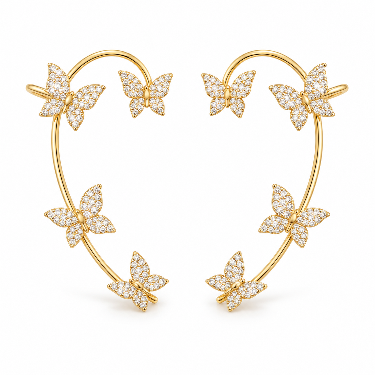 Butterfly Ear Clip Set